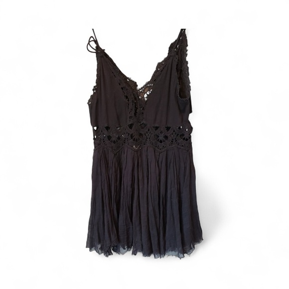 Free People black Lace Slip Dress Adorable - Picture 3 of 5